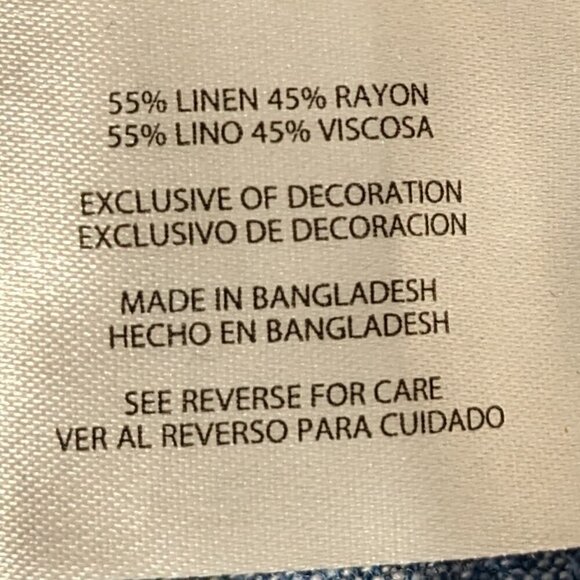 Women's GAP Blue Linen / Rayon Pull-On High Rise Shorts w Pockets; Size XXL - Picture 4 of 5